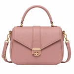 Bagvore Dusty Pink Leather Top Handle Crossbody Handbag