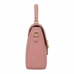Bagvore Dusty Pink Leather Top Handle Crossbody Handbag - Image 3