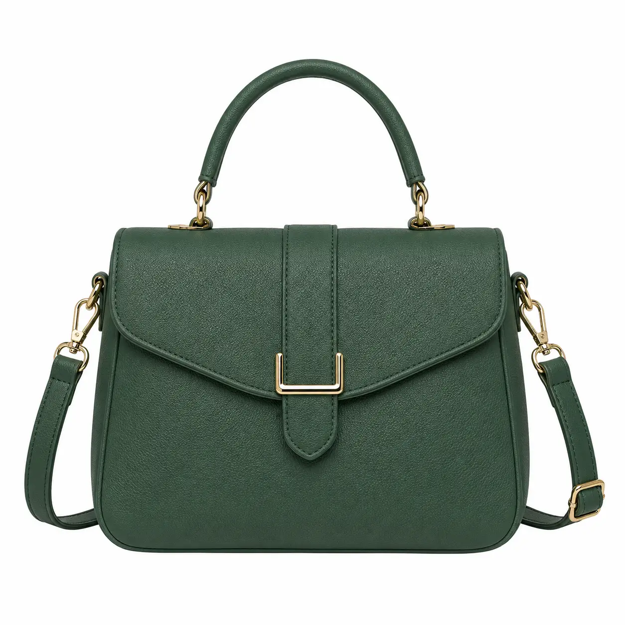 bagvore forest green leather top handle crossbody handbag Bagvore Forest Green Leather Top Handle Crossbody Handbag - Image 1