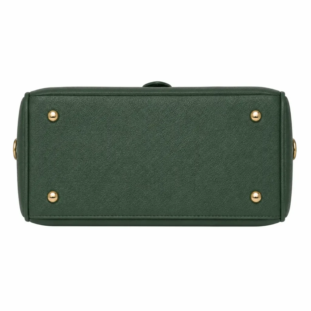 bagvore forest green leather top handle crossbody handbag3