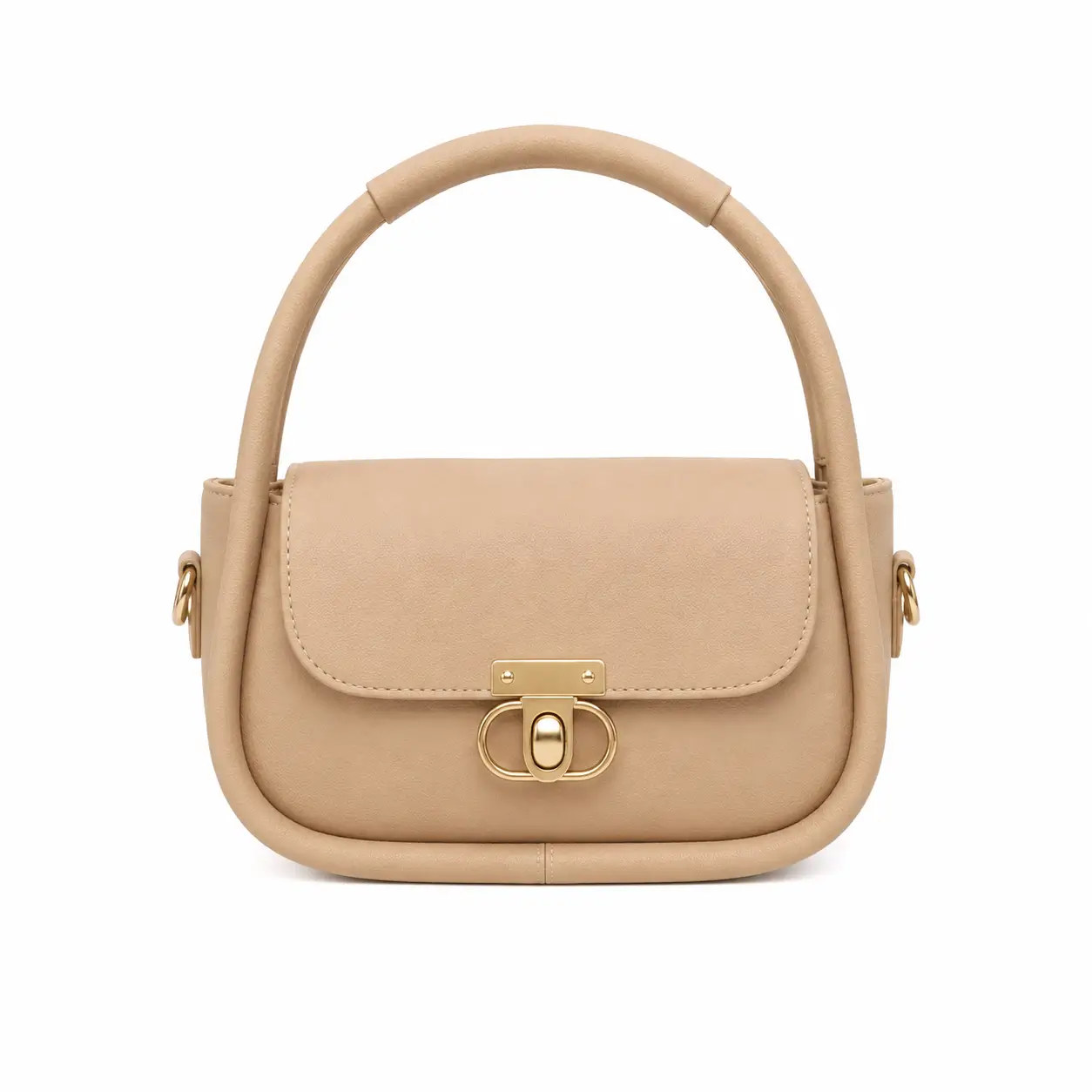bagvore handmade beige leather top handle crossbody handbag Bagvore Handmade Beige Leather Top Handle Crossbody Handbag - Image 1