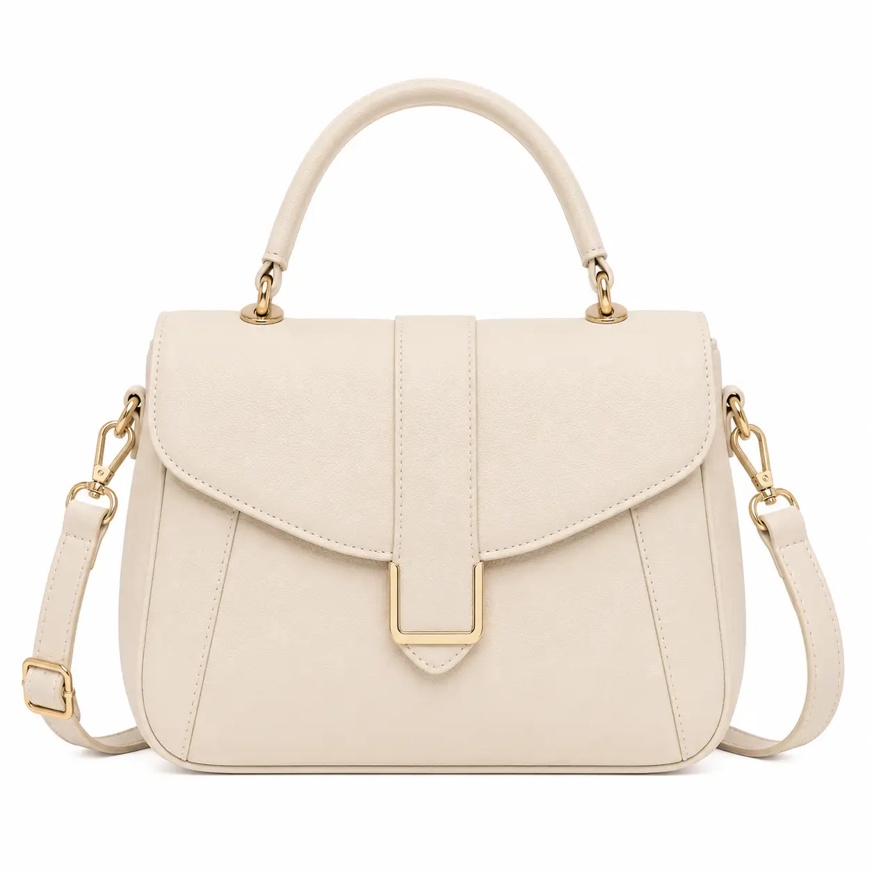 bagvore ivory leather top handle crossbody handbag Bagvore Ivory Leather Top Handle Crossbody Handbag - Image 1